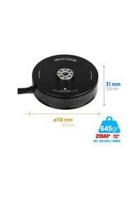 Resim T-motor Mn1010 135kv Brushless Fırçasız Brushless Fırçasız Uav Motor Multikopter Multi-rotor Quadcopter Hexacopter Drone Motoru 