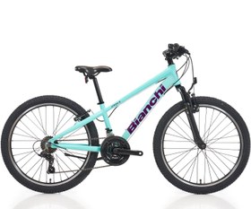 Resim BIANCHI XR24.2 24 JANT ÇOCUK BİSİKLETİ 310H 21V VB CELESTE MOR 