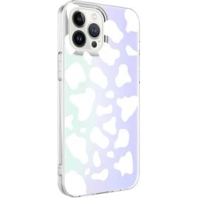 Resim Ankacep Apple iPhone 12 Pro Kılıf M-Blue Desenli Fosforlu Silikon Kapak 