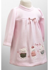 Resim Modanino Kız Çocuk Peluş Elbise 6-24 Ay 12471 Pembe 