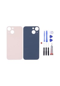 Resim Apple Uyumlu iPhone 13 Mini Pembe Arka Cam Kapak Pil Kapağı Tamir Set B7000 Set Pembe 