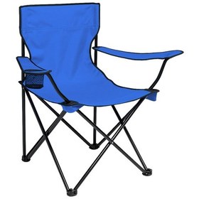 Resim Katlanır Kamp Piknik Sandalyesi - Bardaklıklı - Dy.001 - Mavi - Taşıma Çantalı Çok Renkli 