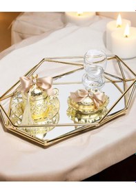 Resim Elation Gold Prizma Nişan Kahve Tepsisi Gold 