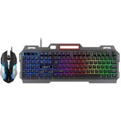 Resim Moly T-wolf Tf600 Kablolu Klavye Mouse Seti - Mekanik His, Renkli Işık Efekti, 104 Tuş, 2400 Dpı - Oyun Ofis Kullanımı Diğer 
