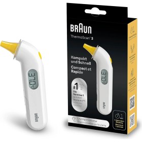 Resim Braun IRT3030 Kulaktan Ateş Ölçer - Hızlı, Doğru ve Ergonomik Tasarım Özellikleri 