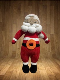 Resim MESASTORE El Örgüsü Amigurumi Büyük Noel Baba Oyuncak | 90 cm Özel Üretim Dekoratif 