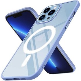 Resim Apple Uyumlu iPhone İphone 13 Pro Uyumlu Wireless Şarj Özellikli Hptk Krom Magsafe Silikon Kılıf-lila Lila - 