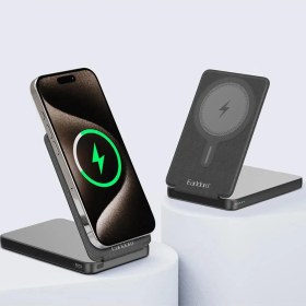 Resim Earldom PD58 5.000 mAh 20W Kablosuz + Type-C Hızlı Şarj Powerbank & Stand | PD Çıkışlı 