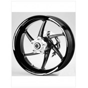 Resim Motosıklet Jant Şeridi Gri Ön Arka Takım 