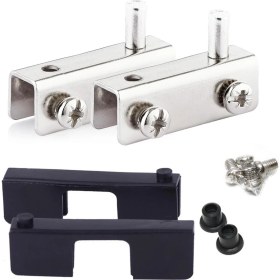 Resim Badem10 Cam Tutucu Etejer U Tipi Cam Raf Ahşap Menteşesi Krom 