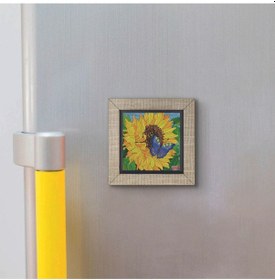 Resim Kelebek Baskılı Mdf Magnet 7x7 317 
