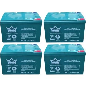 Resim Ortec 12V 14 Ah 4'lü Set Jel Motosiklet Volta Vsm Vsc Aküsü 