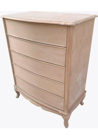 Resim Bombeli 5 Çekmeceli Lükens Ayaklı Çamaşırlık&Şifonyer Hâm&Cilasız 