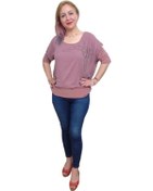 Resim Taş İşlemeli Pembe Bluz Pembe Renk 