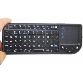 Resim Rii V3 Mini Kablosuz Klavye 2.4ghz Dokunmatik Yüzeyli Oyun, Ofis, Bilgisayar, Ev İçin 