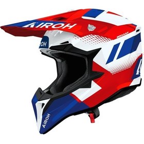 Resim Aıroh Wraap Vısıon Red Blue Gloss Kask Kırmızı Mavi 
