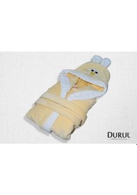 Resim Durul Kulaklı Pamuk Çocuk Bornozu 