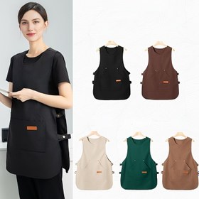 Resim 1 adet Çok Yönlü İş Önlüğü - Dayanıklı Polyester Karışımı, Mutfak, Restoran, Kahve Dükkanı ve Çay Dükkanı için İdeal - Siyah, Bej, Yeşil ve Kahverengi Renklerde Mevcut - Ayarlanabilir Askılı Çoklu Cep, Bahçecilik ve Günlük Kullanım için Mükemmel, Günlük Önlük|Ayarlanabilir Askılı Önlük|Dayanıklı Önlük 