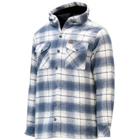 Resim Erkek Regular Fit Kapitoneli Kapüşonlu Çıtçıtlı Oduncu Mavi 001 