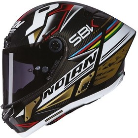 Resim Nolan X804 Rs Sbk Siyah Camlı Karbon Kapalı Kask 
