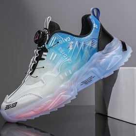 Resim 1 Çift Moda Sneaker, Yuvarlak Burunlu Bağcıklı Günlük Sokak Ayakkabıları, EVA/TPU Taban, Kumaş İç, Her Mevsim İçin Boy Artırıcı Baba Ayakkabıları 