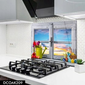 Resim Olinpa Cam Ocak Arkası Koruyucu | Pencere ve Laleler 