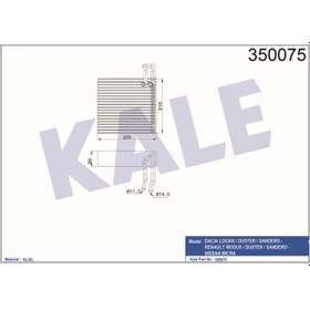 Resim KALE OTO Radyatör 350075 Klima Evaporatör Logan 11-Modus 04-Duster 10-Micra 03-10 1.0 1.2 1.4 16V 