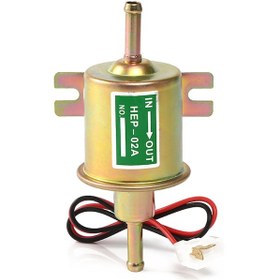 Resim Jeehugo 12v Elektrikli Yakıt Pompası - Araba Motosiklet İçin Düşük Basınçlı Evrensel Plunger Yakıt Besleme Sistemi 