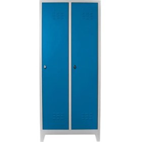 Resim Jessan 2'li Standart Soyunma Dolabı Gri Mavi 