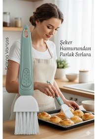 Resim Yumurta Fırçası 18 Cm Mutfak Yağlama Sos Sürme Fırçası Pasta Hamur Fırçası 