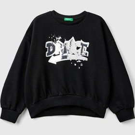 Resim Benetton- Çocuk G Sweatshırt Siyah Siyah 