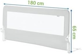 Resim Wellgro 180 * 65 cm Gri Yatak Bariyeri, Yatak Korkuluğu 