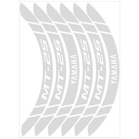 Resim Yamaha Mt-25 Reflektör Beyaz Geniş Jant Şeridi 