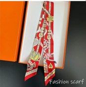 Resim Snapbuy Fransız Stil Kadın Eşarp - Kalp Tokalı, Tüy Desenli, Çok Fonksiyonlu Aksesuar Bej Xxs 