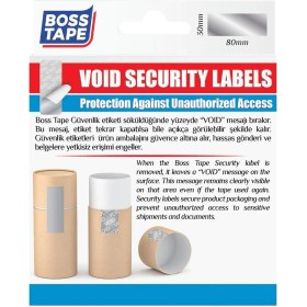 Resim Boss Tape Yapışkanlı Açıldığından İz Bırakan Güvenlik Etiketi 30 Adet 