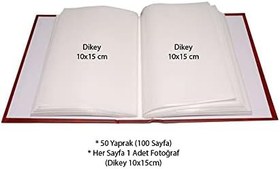 Resim Rabsev 10x15cm 100 Fotoğraf Kapasiteli Ciltbezli Lüks Fotoğraf Albümü (MAVİ) 