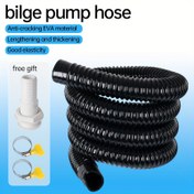 Resim 1-1/8 inç Çapında Bilge Pompası Hortumu, 6.5 FT Premium Kaliteli Bükülme Özgür Esnek PVC Hortum, 2 Paslanmaz Çelik Kelepçe ve Thru-Hull Bağlantısı Kurulum Kiti 