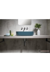 Resim Isvea Infinity Petrol Yeşili Oval Lavabo 55X36 cm 