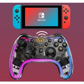Resim Maiyame Nintendo Switch İçin Renkli Rgb Aydınlatmalı Kablosuz Oyun Kumandası 