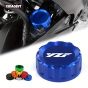 Resim Motocycles Aksesuar Arka Fren Yağ Tankı Kapağı Sıvı Rezervuar Kapağı Yamaha YZF R3 R25 R6 R1 YZFR15 YZFR3 R7 için 