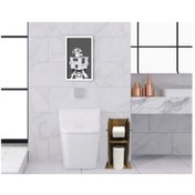 Resim Bk Home Doğal Masif Ahşap Tuvalet Kağıtlığı Ve Dekoratif Ahşap Be (551052284) 