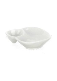 Resim Ultraform Porselen İki Bölmeli Sosluk Std 11x8.5cm Beyaz 