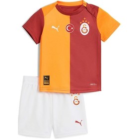 Resim Galatasaray Lisanslı 2025/2026 Bebek İç Saha Forma Seti Sarı - Kırmızı 