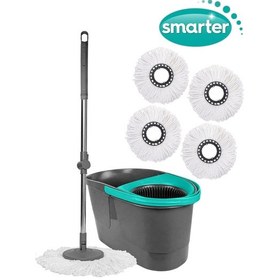 Resim Smarter Otomatik Temizlik Seti + 4 Mikrofiber Mop 