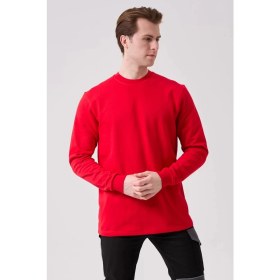 Resim Pamuklu Sweatshirt Kışlık Erkek Süveter Galanthus Basic Rahat Kesim Günlük Iş Kullanımı Için 