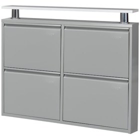 Resim Kaser Metal 2+2 Li Metal Ayakkabılık Gri 