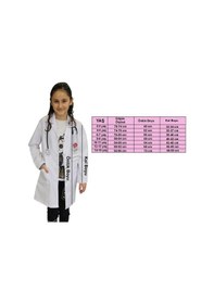 Resim Kız Çocuk Doktor Önlüğü 2 -15 Yaş Beyaz 