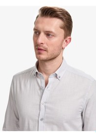 Resim Pierre Cardin Erkek Açık Gri Gömlek Desenli 50325355-vr001 