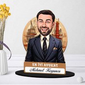 Resim Kişiye Özel Erkek Avukata Hediye Karikatürlü Biblo 