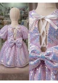 Resim Babydoll Elbise Cumino Lila 